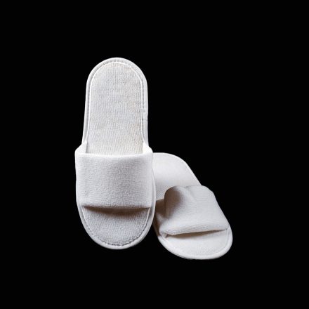 Frottír fehér papucs nyitott orrú 42-es/30cm